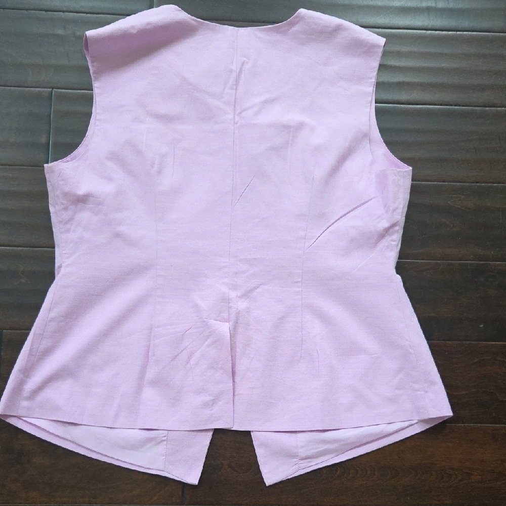 Future Colective Jenee Naylor Lavender Sleeveless Button-Up Vest - Picture 8 of 12